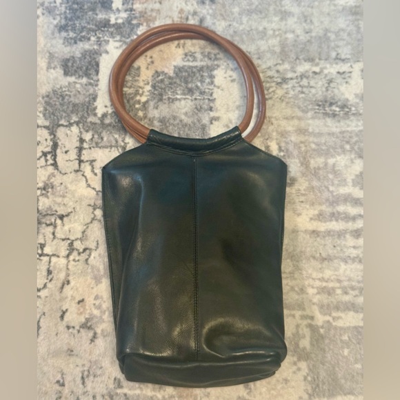 latico Handbags - LATICO Two tone Leather Shoulder Bag Black Brown Modern